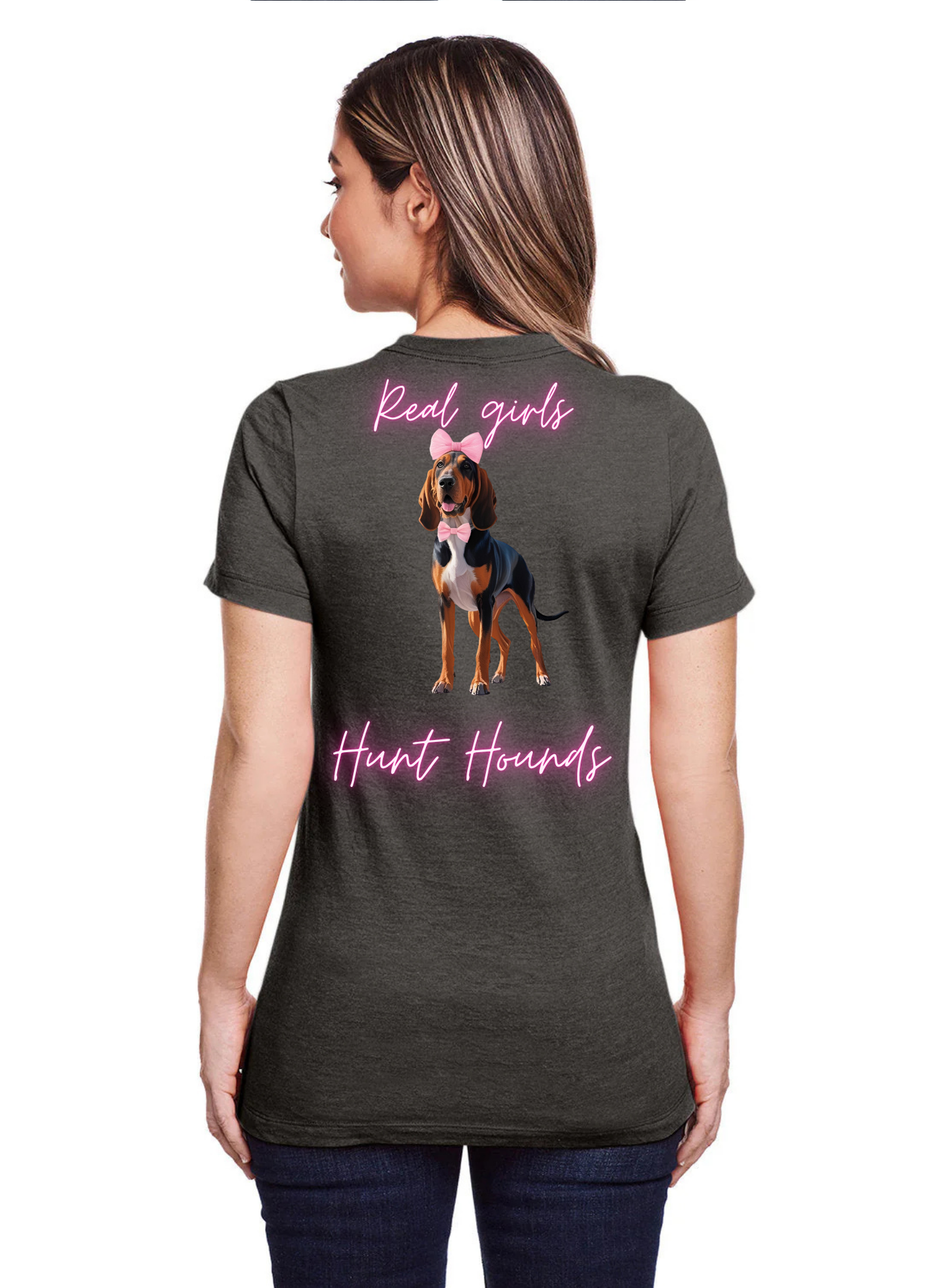 Real girls hunt hounds tee