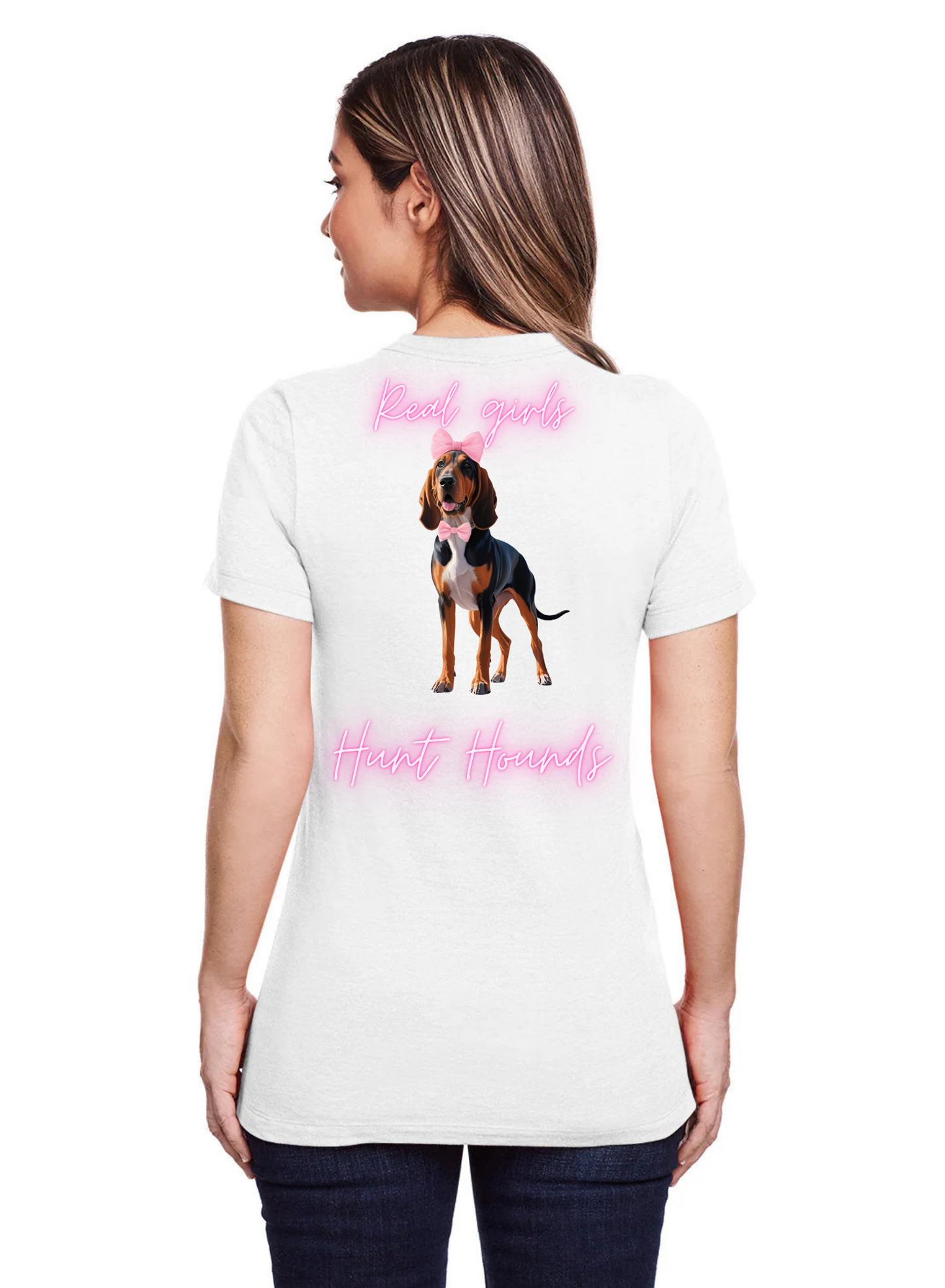 Real girls hunt hounds tee