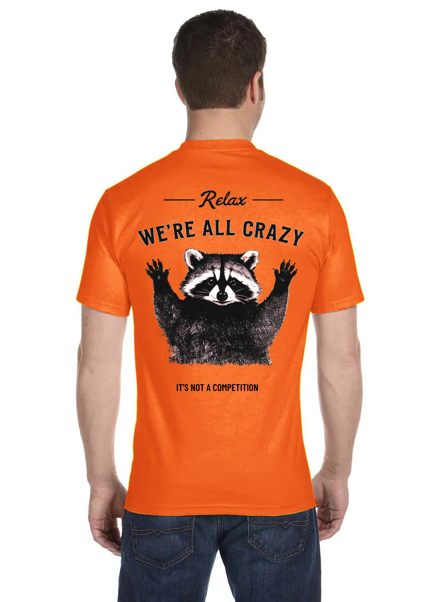 We all crazy racoon tee