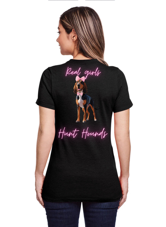 Real girls hunt hounds tee